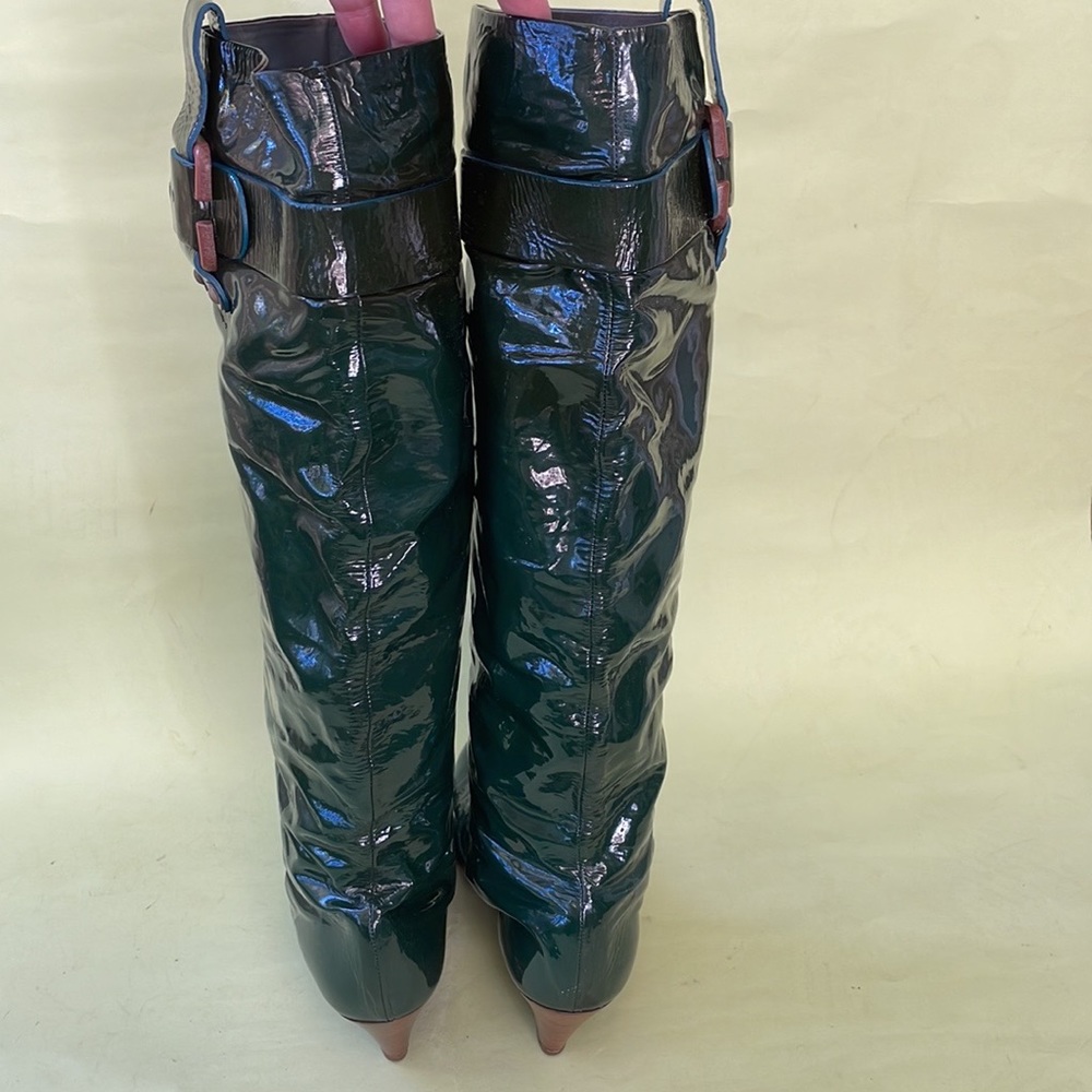 Vintage dark teal Chloe leather boots - Picture 11 of 16